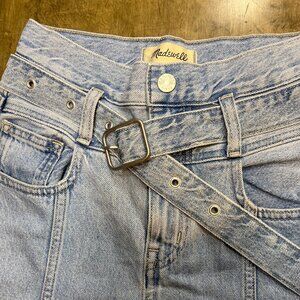Madewell Belted High Rise Wide Leg Jeans 23 New With Tags